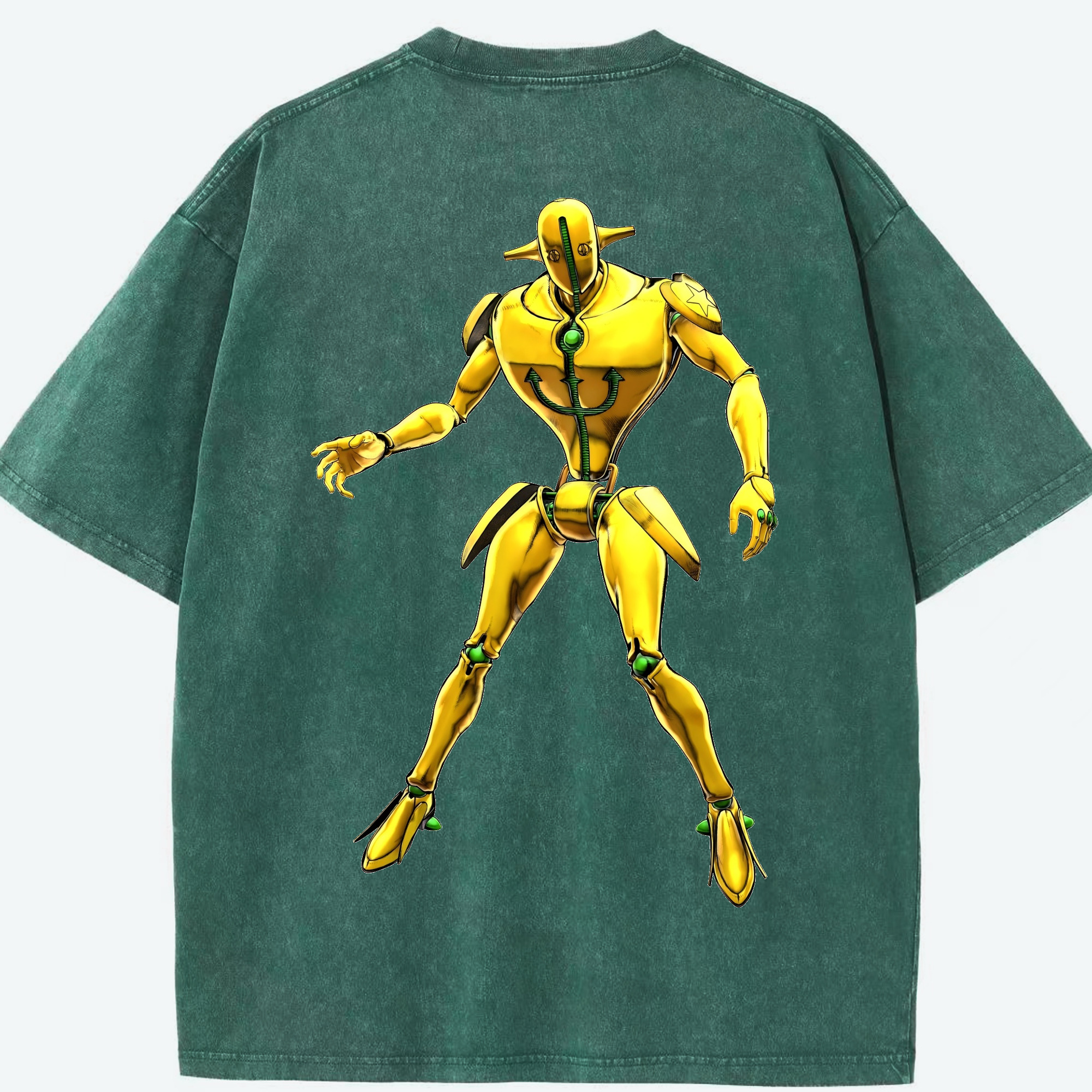 （画像用） ジョジョの奇妙な冒険 JoJo's Bizarre Adventure 綿100% ヴィンテージ風 半袖Tシャツ（背面プリント）
